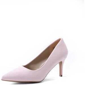 Dream Pair Women Pink Faux Leather Kucci Pointed Toe High Heel Pumps Shoes